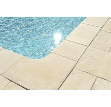 Bordure de piscine margelle Bergerac élément droit champagne 49,5 x 31 x 3,2 cm-thumb-4