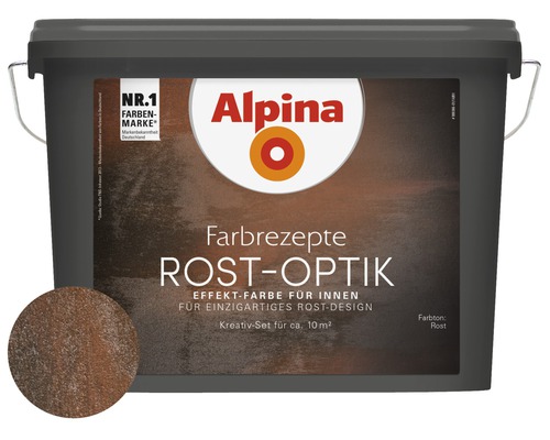 Peinture à effet Alpina effet rouille kit complet avec brosse Alpina