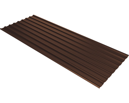 Plaque trapézoïdale PRECIT T18DR brun chocolat RAL 8017 1500 x 1138 x 0,5 mm