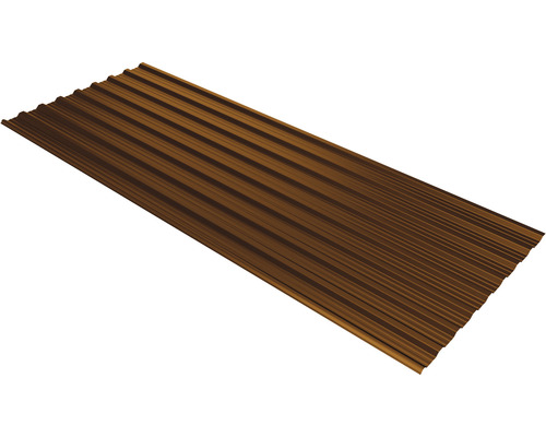 Plaque trapézoïdale PRECIT T18DR brun cuivre RAL 8004 1500 x 1138 x 0,5 mm