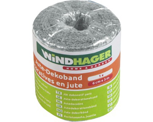 Ruban décoratif en jute Windhager, 6 cm x 3 m