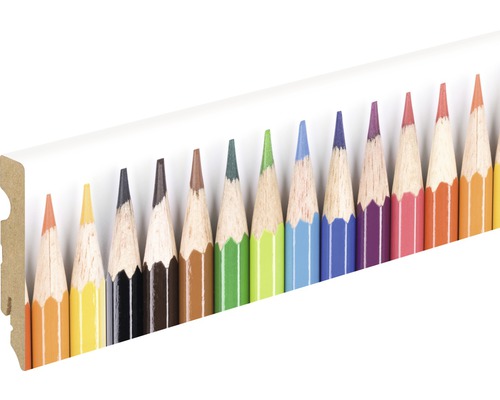 Plinthe SKANDOR impression numérique crayons FU84L 15 x 80 x 2400 mm