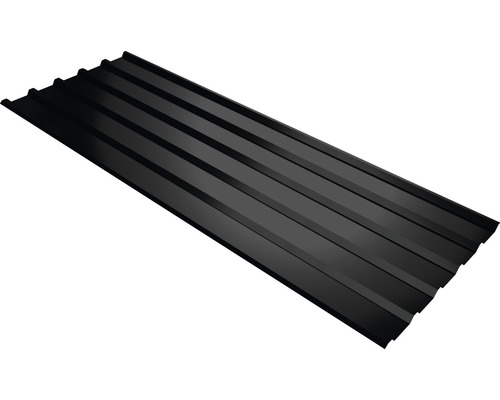 Plaque trapézoïdale PRECIT T35M noir foncé RAL 9005 1500 x 1095 x 0,5 mm