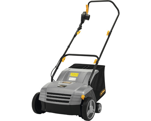 Scarificateur électrique avec bac de ramassage pour l''entretien de la pelouse