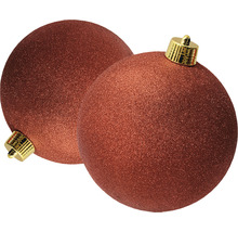 Deux boules de Noël brillantes