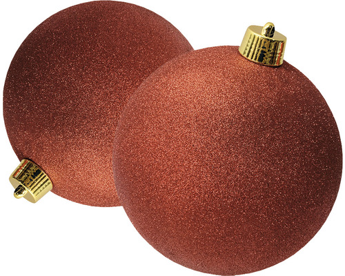 Deux boules de Noël brillantes