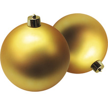 Deux boules de Noël dorées