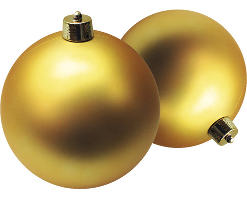 Deux boules de Noël dorées