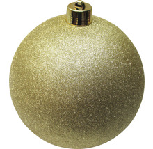 Boule de Noël dorée avec surface scintillante