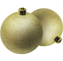 Deux boules de Noël scintillantes