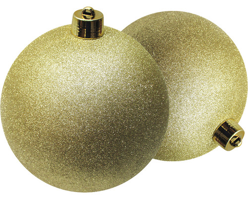 Deux boules de Noël scintillantes