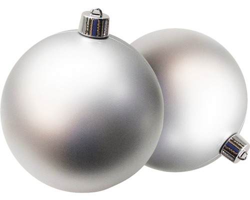 Deux boules de Noël argentées