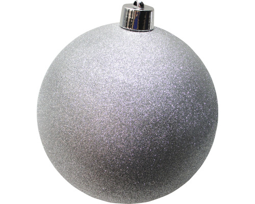 Weihnachtsbaumkugel groß XXL Lafiora Ø 30 cm silber glitter