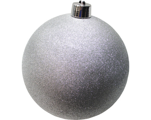 Boule de Noël grande XXL Lafiora Ø 30 cm argent paillettes Boule de Noël grande XXL Lafiora Ø 30 cm argent paillettes