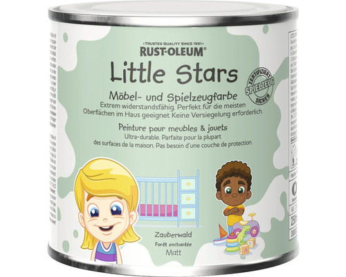 Peinture pour meubles et jouets Little Stars Forêt enchantée vert 250 ml