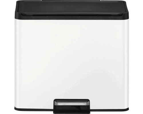 Poubelle à pédale EKO EKO Casa III 2 compartiments 20 litre 9 litres blanc noir Poubelle à pédale avec couvercle