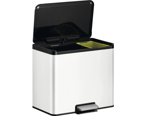 Treteimer zur Mülltrennung mit offenem Deckel