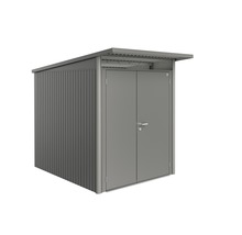 Armoire de jardin en métal avec double porte et toit