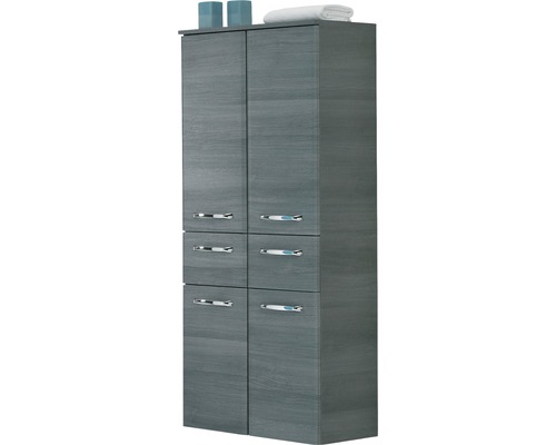 Midischrank pelipal Alika Breite 60 cm graphit Struktur quer zerlegt