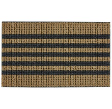 Paillasson en fibres de noix de coco Riviera stripes nature 45x75 cm-thumb-0