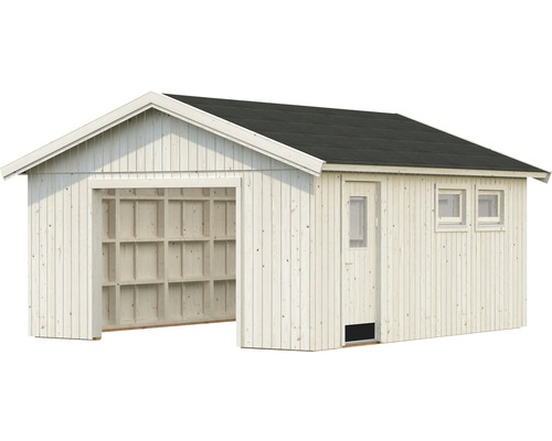 Garage simple Andre 21,5 m² sans porte 448 x 548 cm naturel