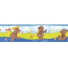 Bordüre 8960-18 Only Borders 9 selbstklebend Teddybär auf Wiese 5 m x 13,2 cm