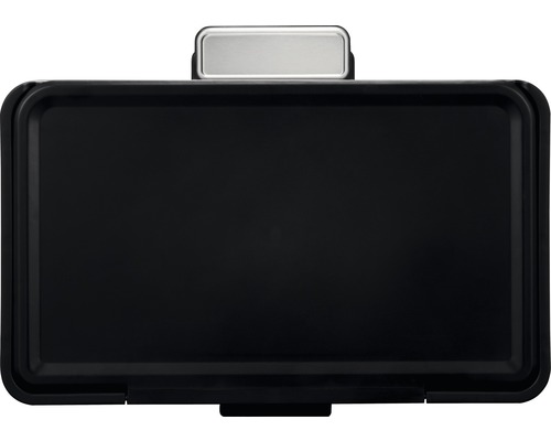 Schwarze Grillplatte mit Griff