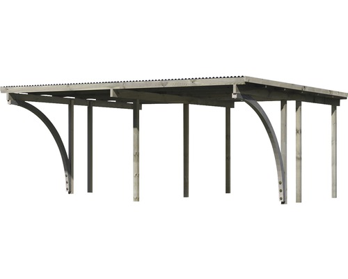 Holzcarport mit Metalldach