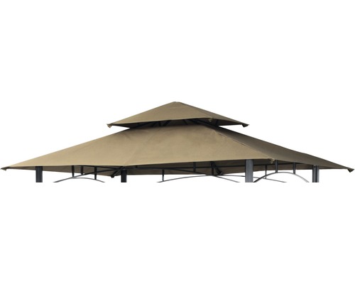 Pièce de rechange toit pour pavillon de barbecue 240 x 150 x 245 cm polyester beige