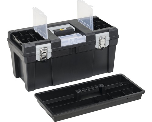Boîte à outils ouverte avec insert amovible