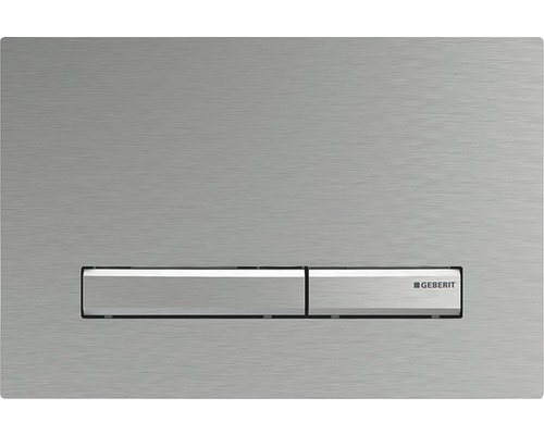 Betätigungsplatte GEBERIT Sigma 50 Platte chrom gebürstet / Taster chrom mit gebürsteten Applikationen 115.788.GH.2 Geberit Betätigungsplatte für Toilettenspülung