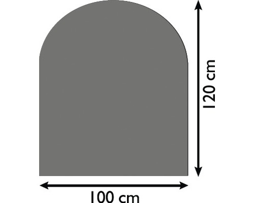 Dalle en béton armé demi-arc de cercle Lienbacher gris fonte 100x120 cm