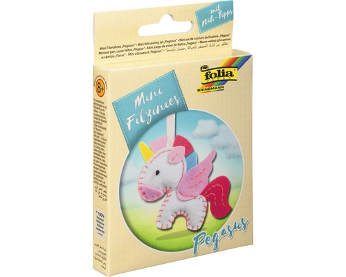Mini kit de couture en feutre Pégase dans son emballage