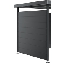 Detailansicht einer Terrassenüberdachung mit Seitenwand