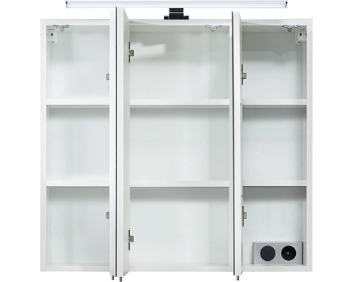 Armoire de toilette avec éclairage et prise