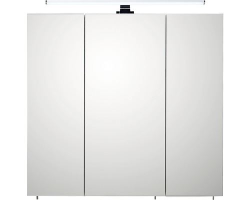 Armoire de toilette à miroir avec trois portes et éclairage
