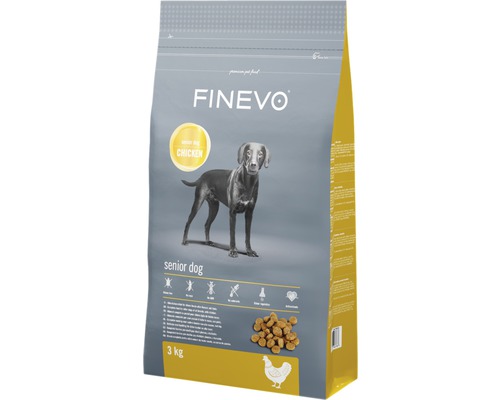 Croquettes pour chiens Senior Dog FINEVO poulet 3 kg