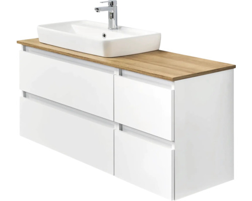 Meuble sous-vasque pelipal Balu 53 x 110 cm blanc brillant sans plaque ni lavabo