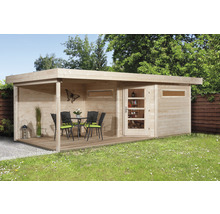 Lounge Haus weka Davos mit Fußboden und Lounge 586 x 278 cm natur