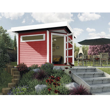 Lounge Haus weka Davos mit Fußboden 278 x 278 cm schwedischrot