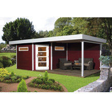 Lounge Haus weka Davos mit Fußboden und Lounge 586 x 278 cm schwedischrot