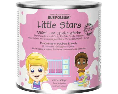 Peinture pour meubles et jouets Little Stars nacre sucre d'orge rose vif 250 ml