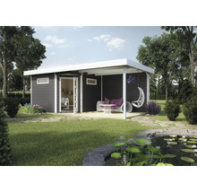 Lounge Haus weka Davos mit Fußboden und Lounge 586 x 278 cm anthrazit