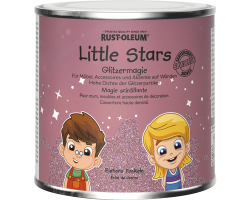 Peinture pour meubles et jouets Little Stars Glitzermagie licorne à paillettes rose vif 250 ml