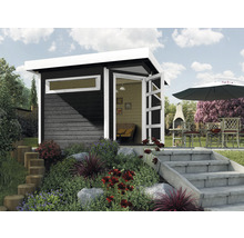 Lounge Haus weka Davos mit Fußboden 338 x 338 cm anthrazit