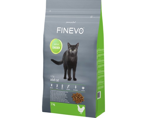 Croquettes pour chats Adult Cat FINEVO poulet 2 kg Croquettes pour chats Adult Cat FINEVO poulet 2 kg