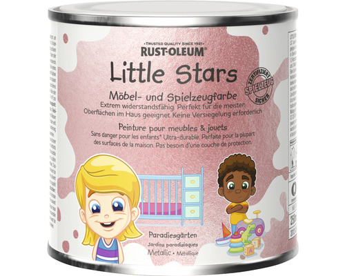 Peinture pour meubles et jouets Little Stars jardin du paradis métallique rose vif 250 ml