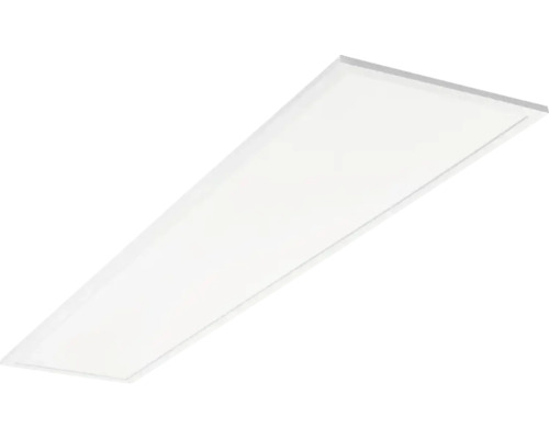 Panneau LED acier-alu 35W 4300 lm 3000 K blanc chaud lxpxL 295x10,8x1200 mm couvercle blanc opale-0