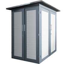 Gartenschrank mit zwei Türen und Lamellenoptik