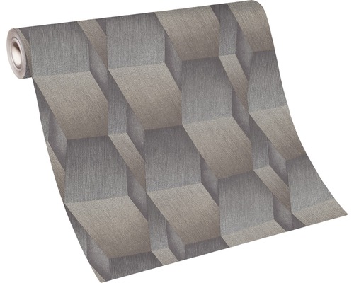 Rouleau de papier peint avec motif géométrique de cubes